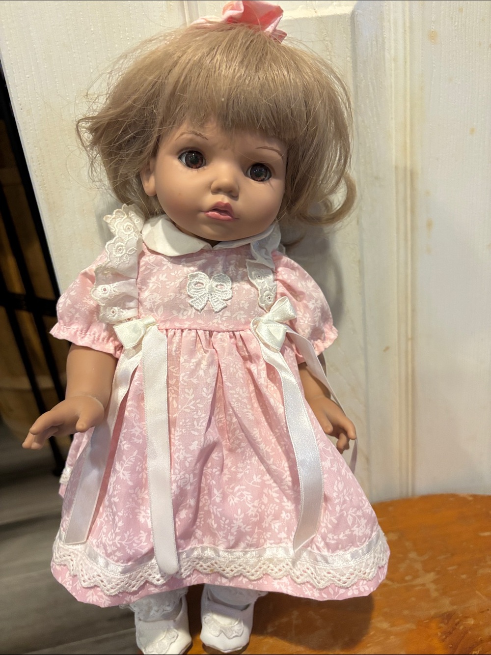 Pink Lace Baby Doll in Pink Dress